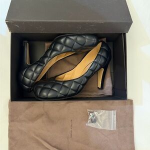 Bottega Veneta Black Quilted Heels